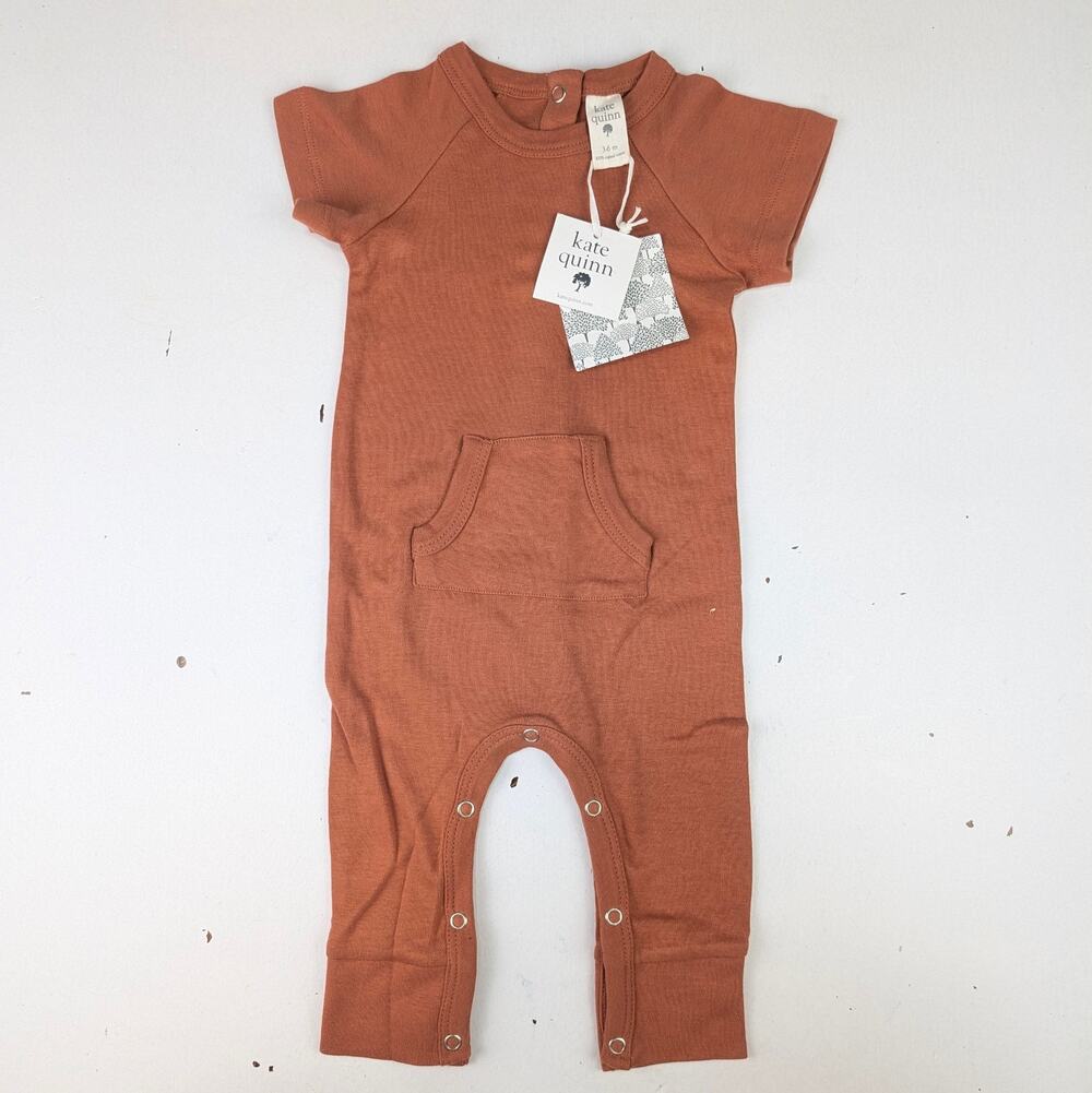Kate Quinn Infant 3-6 Months Rust One-Piece Romper